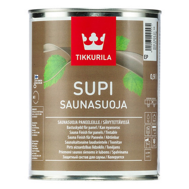 Состав защитный для бань TIKKURILA SUРI SAUNA PROTECT п/м 0,9л