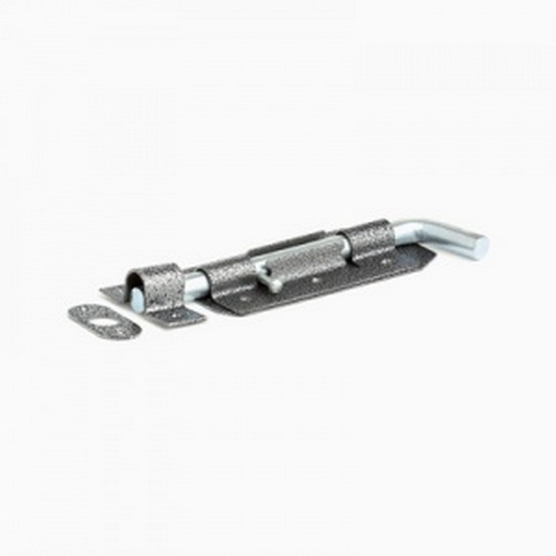 Засов накладной "ГАРАЖНЫЙ" (серебро) с круглым ригелем г.С-Пб L-210 мм