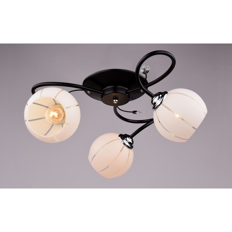 Светильник РС19500 BK+CR/3C (металл, стекло,Е27)