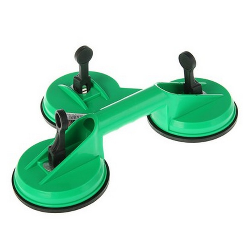 Стеклодомкрат тройной TUNDRA, пластиковый, 125 мм, до 80 кг