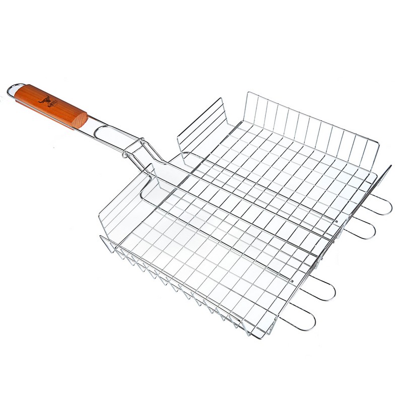 Решетка-гриль глубокая 27x32x6см хром. GRILLBOOM 104-028
