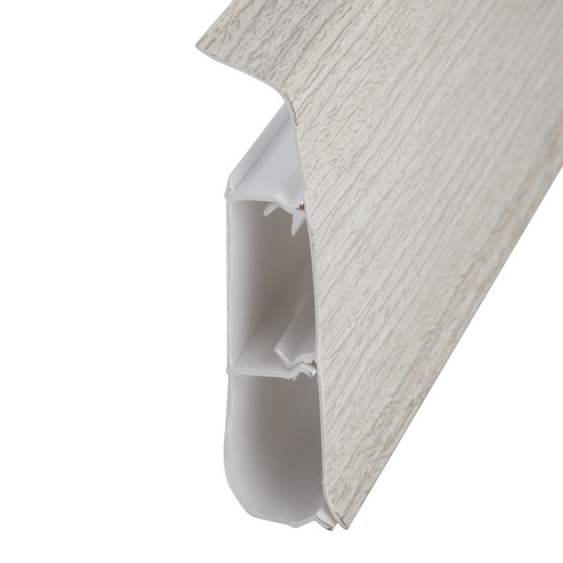 Плинтус 80 ЯСЕНЬ БЬЯНКО 2200*80 мм