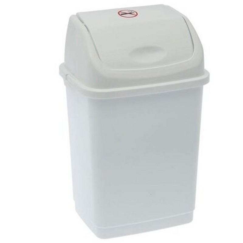 Ведро для мусора "Камелия" 8л белое