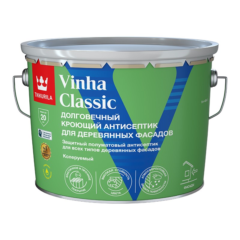Антисептик кроющий TIKKURILA VINHA CLASSIC VC 9л