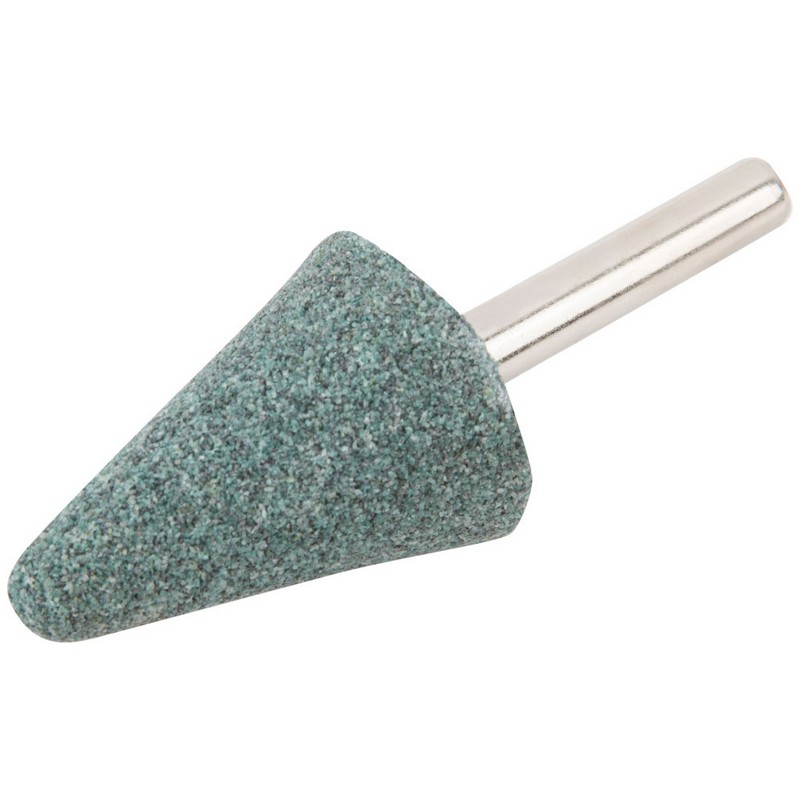 Шарошка абразивная по камню, мрамору, кафелю конус с закруглением 25х35мм FIT 36981