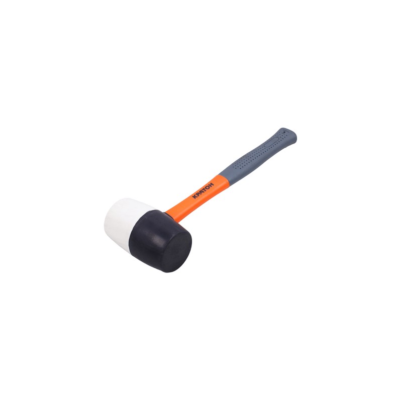 Киянка резиновая 680г черно-белая, фиберглас.обрезин.рукоятка КРАТОН 21503011