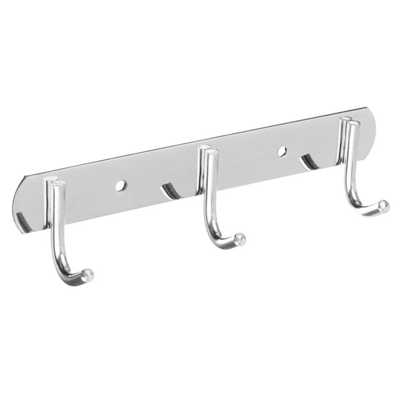 Планка для ванной 3 крючка, нерж.сталь/хром 21см SonWelle 542-010 