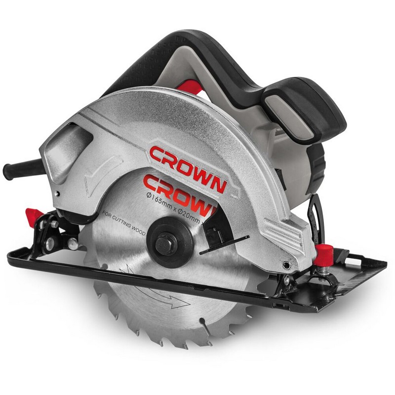 Пила дисковая CROWN CT15187-165, 1200вт 165/20мм 54мм 3,9кг коробка