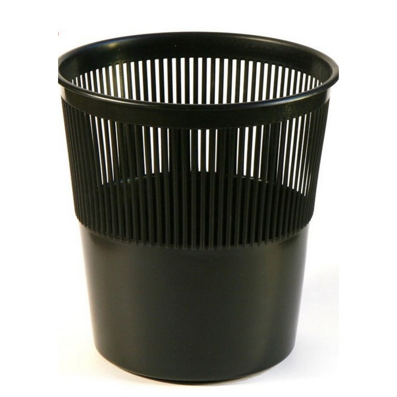 Корзина для бумаг пластик сетчатая 10л Uni черная