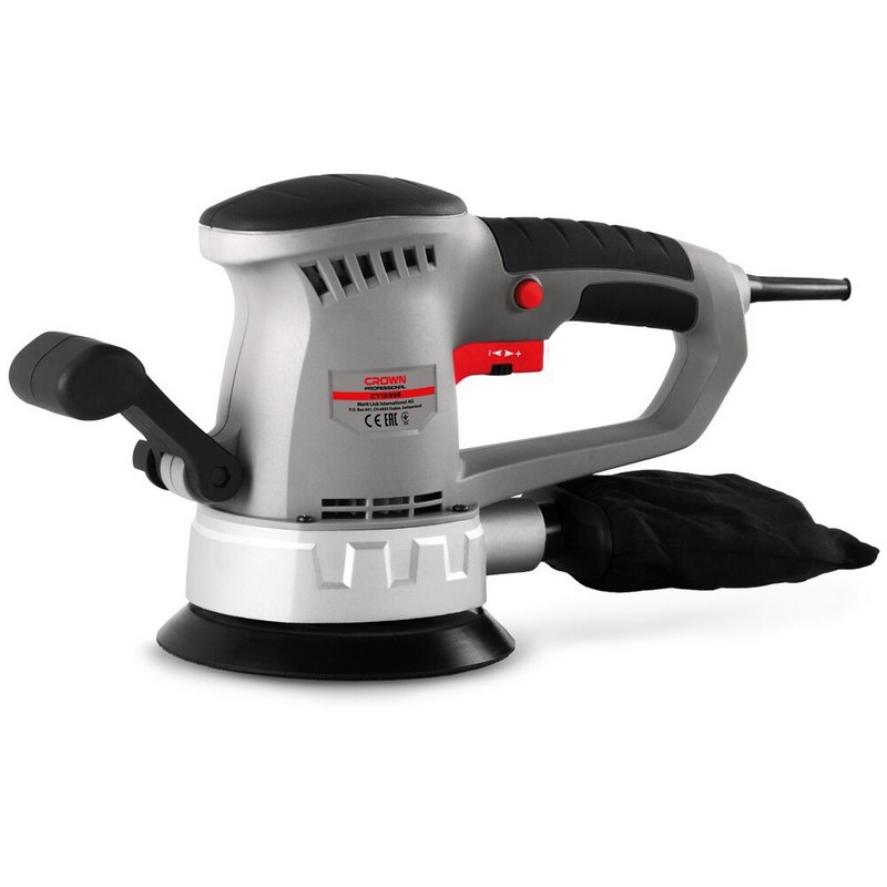 Шлифмашина эксцентриковая CROWN CT13395, 450вт 150мм 4000-13000об/мин 2,4кг