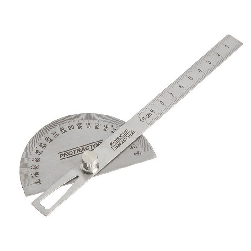 Угломер с линейкой 100мм нерж.сталь, гравировка ТУНДРА 3652375