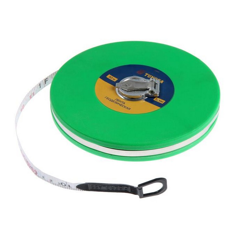 Рулетка мерная 50м фиберглас.лента закрыт.корпус ТУНДРА 3714809