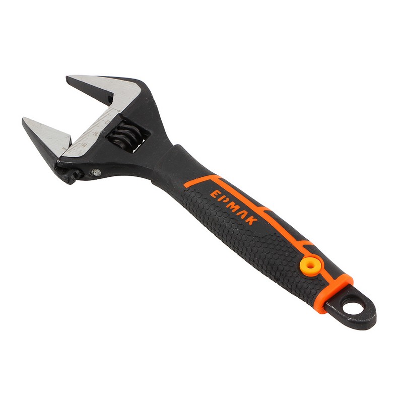 Ключ разводной 200мм удлинен.тонкие губки ЕРМАК 655-086