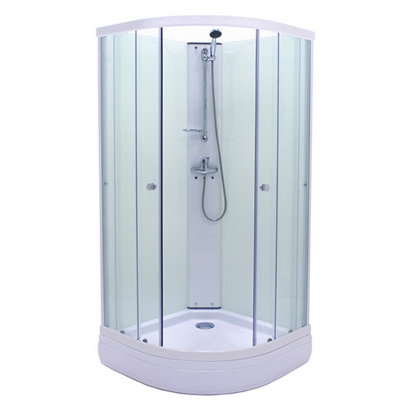 Душевой уголок 90*90 полукруглый "АЛЬФА-ХРОМ А" низ.подд 