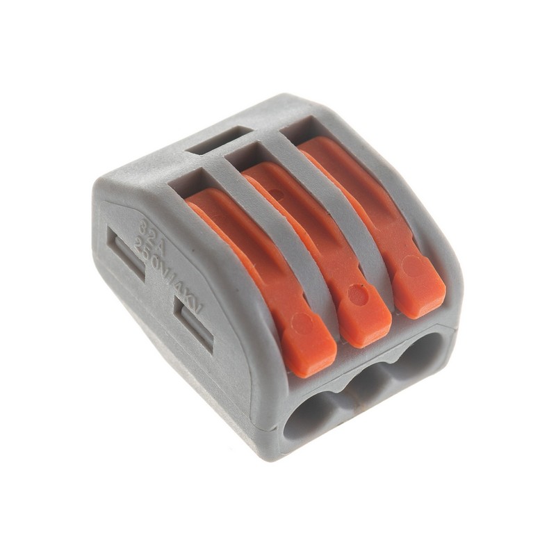 Клемма рычажная 3х(0,14-4,0) REXANT 07-5253-4 (2шт)