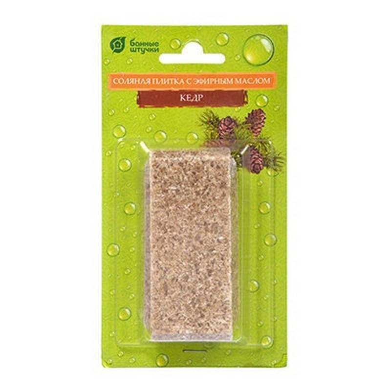 Плитка соляная с эфирным маслом Кедр 200 г, 32410