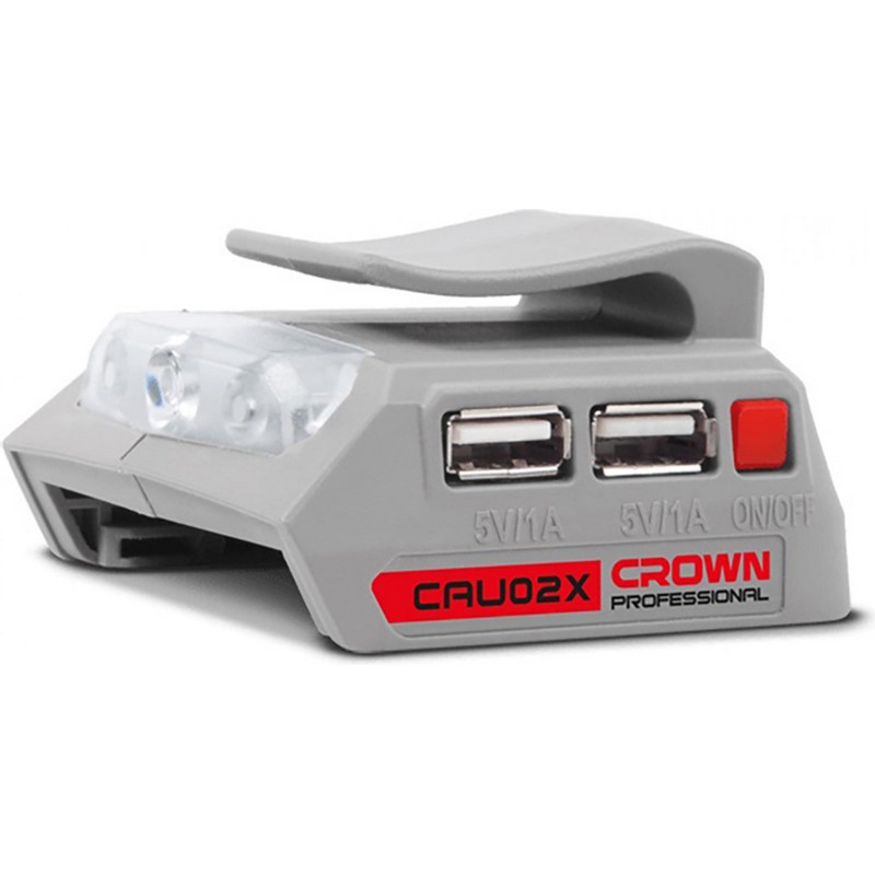 Зарядное устройство CROWN CAU02X, 20в, USB