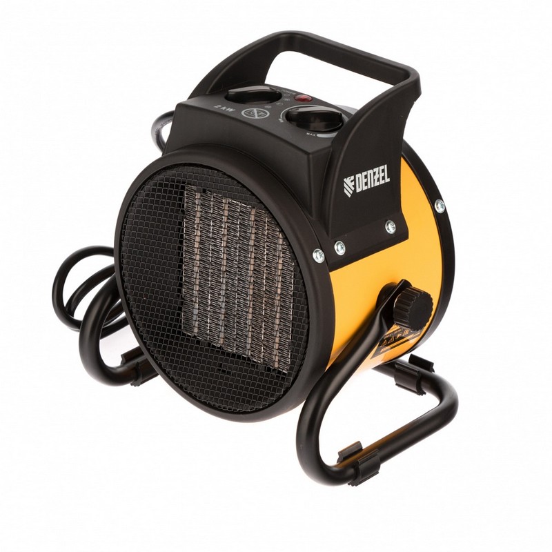 Пушка тепловая электрическая DENZEL DHC 2-100, 2000/1000/250вт керам.нагреватель, кругл.