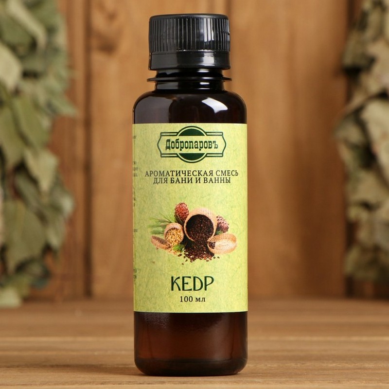 Ароматическая смесь для бани и ванны «Кедр», натуральная, 100 мл