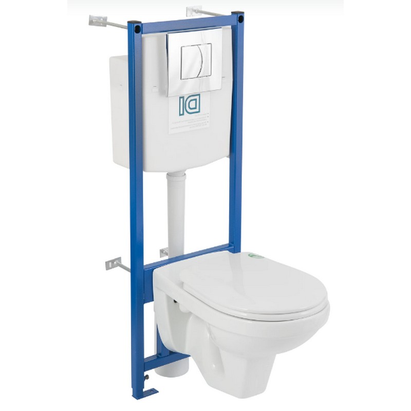 Комплект инсталляции ROSA Rio,микролифт ,белая кнопка