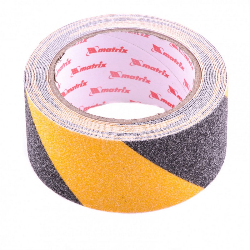 Лента противоскользящая клейкая 50мм 5м черно-желтая Matrix 88718