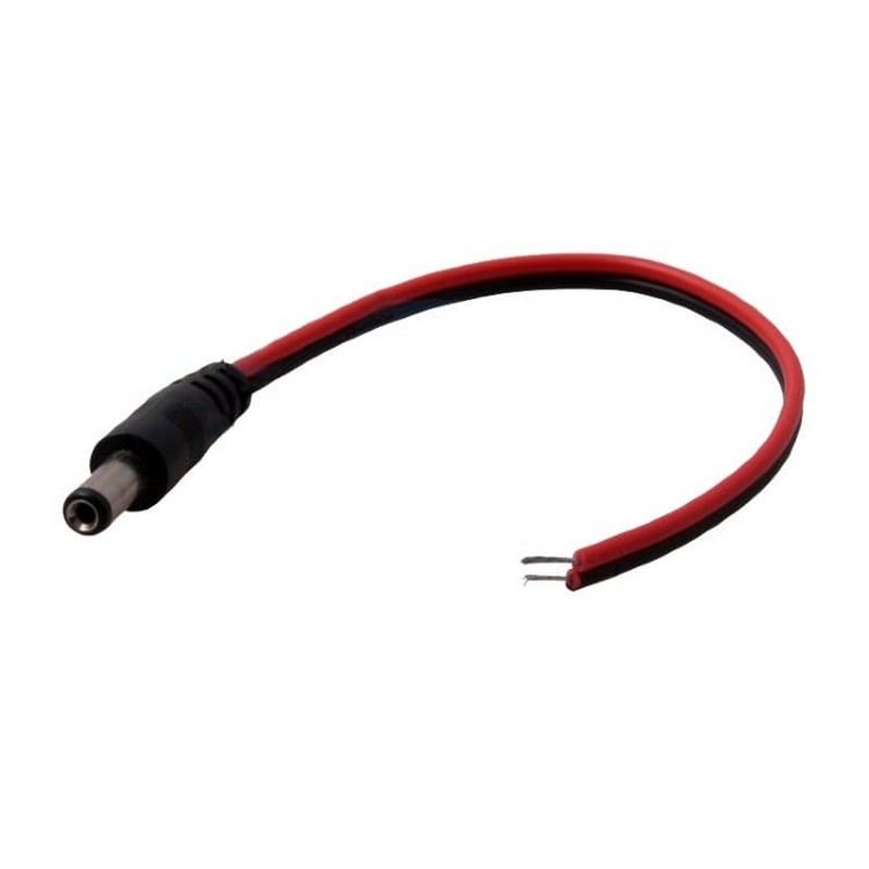 Разъем питания штекер 2,1х5,5 с проводом 20см REXANT 14-0313