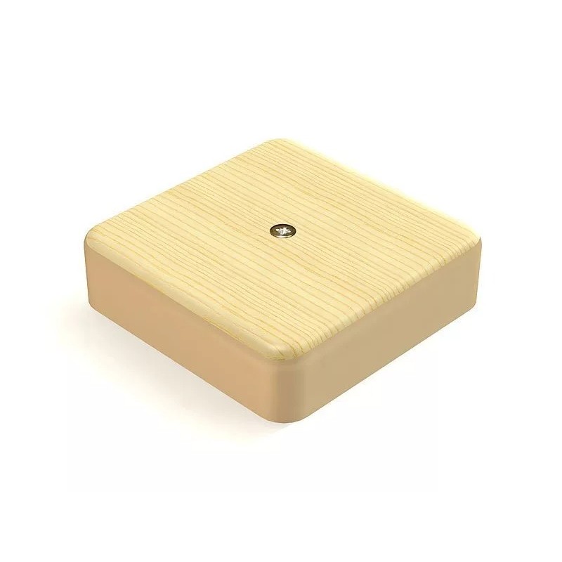 Коробка о/у 80х80х25 универсальная для кабель-каналов, Сосна IP40 Ruvinil 65005-27М