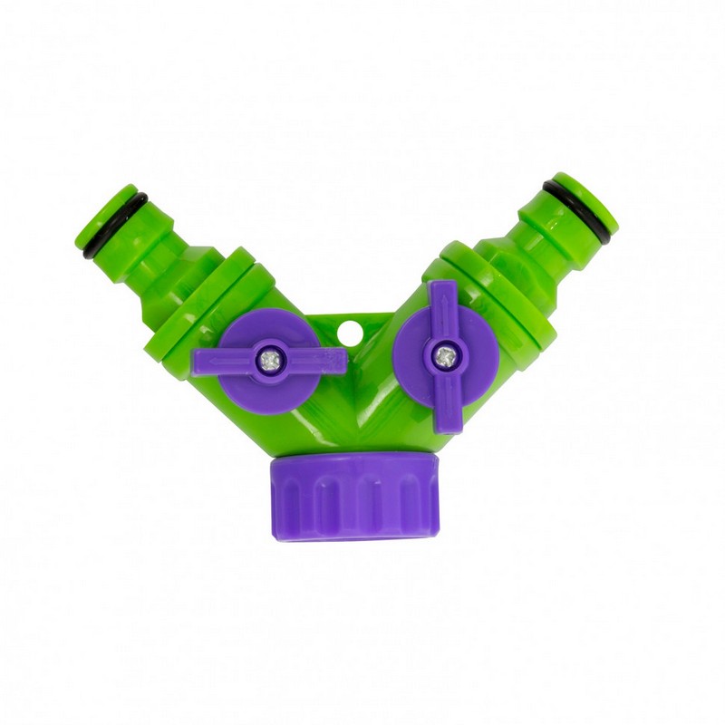 Разветвитель 2-канальный регулируемый со штуцерами, вход 3/4" Palisad 66426