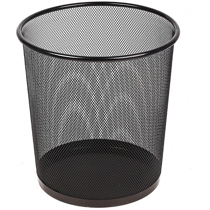 Корзина для бумаг сетка метал.черная 10л 548721