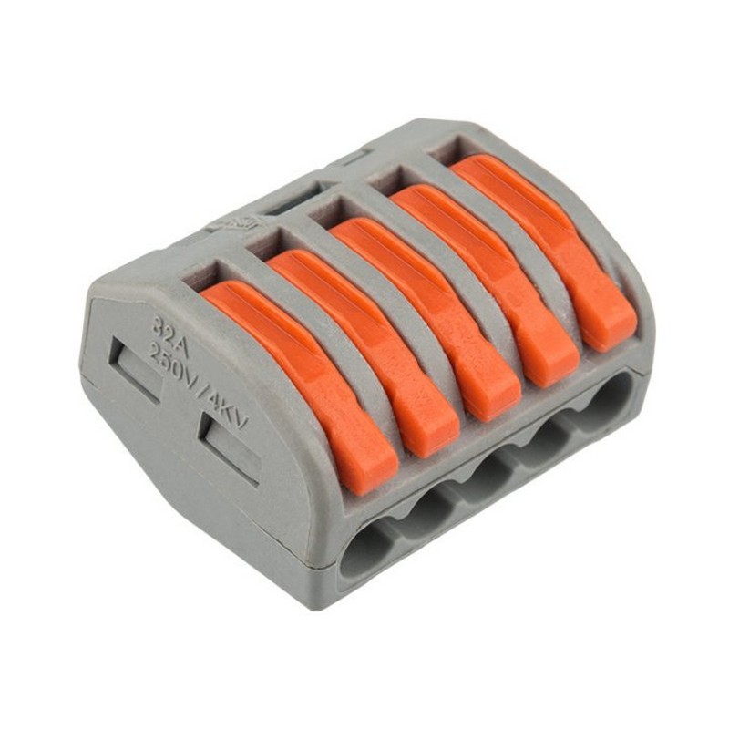 Клемма рычажная 5х(0,08-4,0мм2) (2шт) 222-415