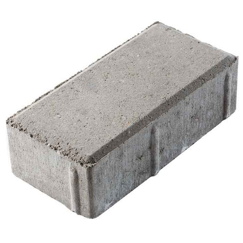 Тротуарная плитка Брусчатка 200*100*80 (серая) 1м.кв/50шт, в европаллете 435шт/8,7м.кв/1300кг