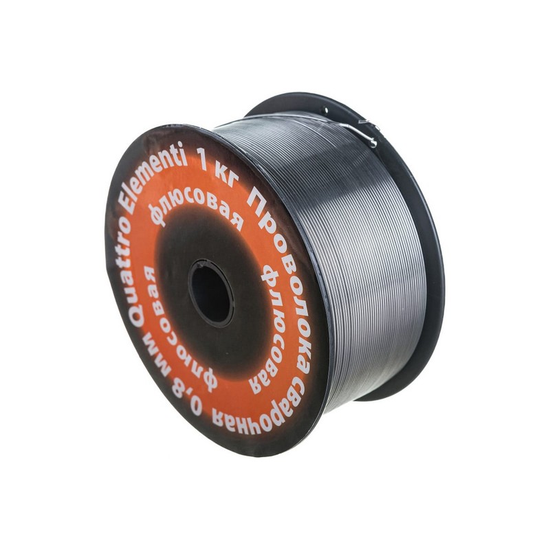 Проволока сварочная флюсовая 0,8мм 1кг QUATTRO ELEMENTI 790-380