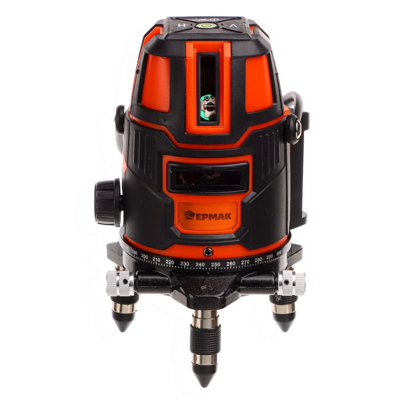 Уровень лазерный 3 зеленых луча, 15м 2400мАч заряд.устр. очки, кейс ЕРМАК 916-287