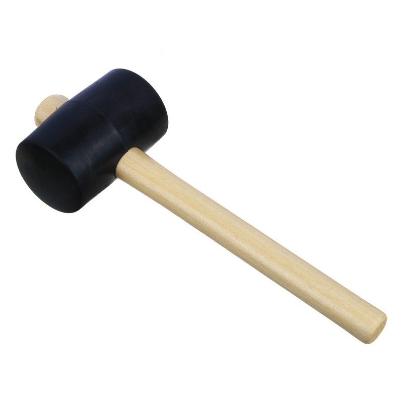 Киянка резиновая 910г черная, дерев.рукоятка ЕРМАК 616-056