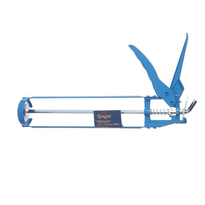 Пистолет для герметика ТУНДРА, усиленный, скелетный, шестигранный шток, 225 мм 