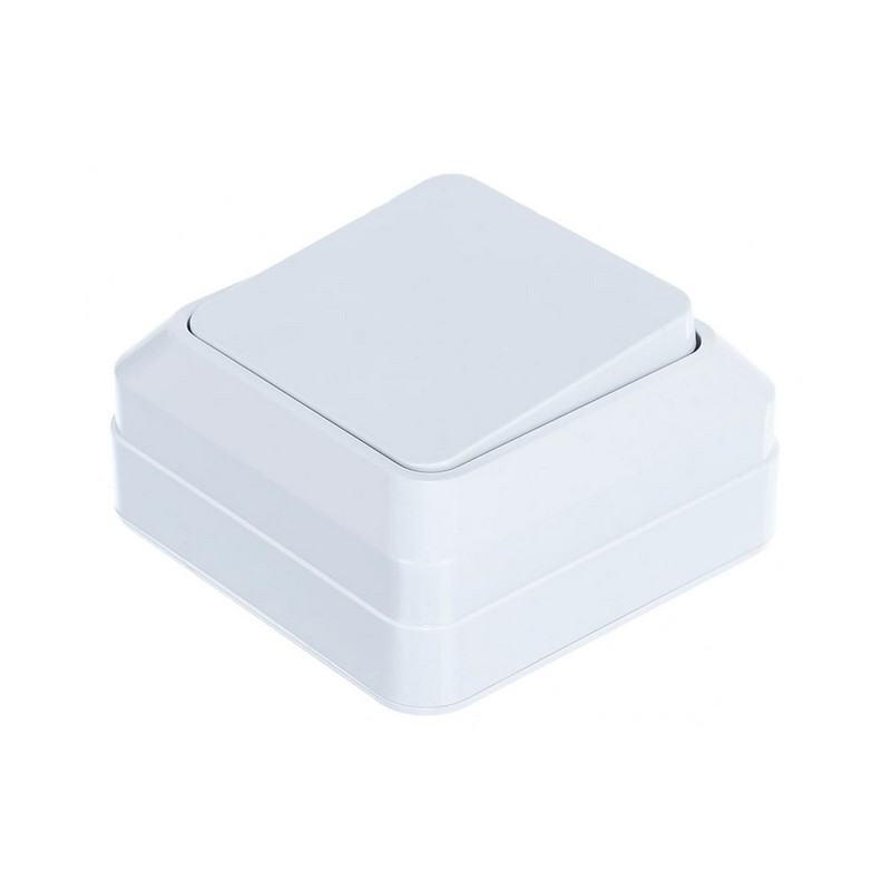 Выключатель о/у 1-кл. белый 10А IP20 UNIVersal Олимп О0021