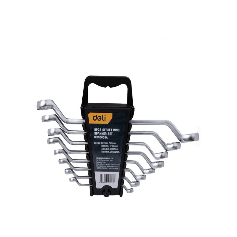 Набор ключей накидных (8шт) 6-22мм Deli DL150008A