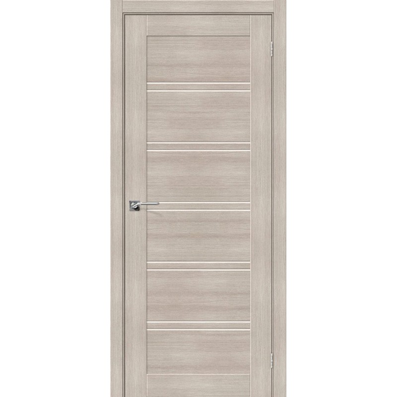 Дверное полотно экошпон модель Smart Х-28 Cappuccino Veralinga 2000х800 c врезкой замка
