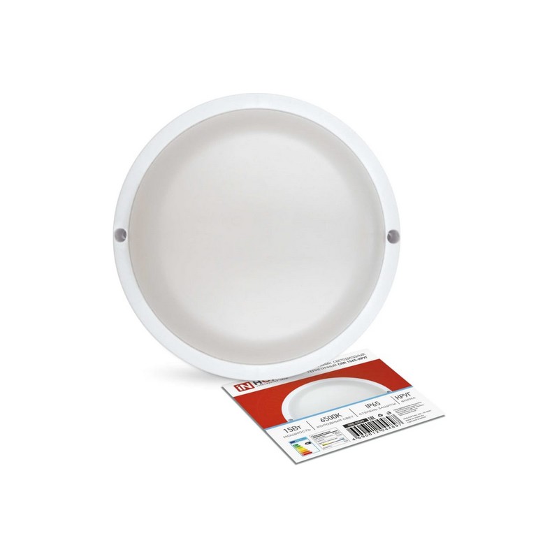 Светильник LED круг. 15вт 6500К 1350лм IP65 140мм IN HOME СПП
