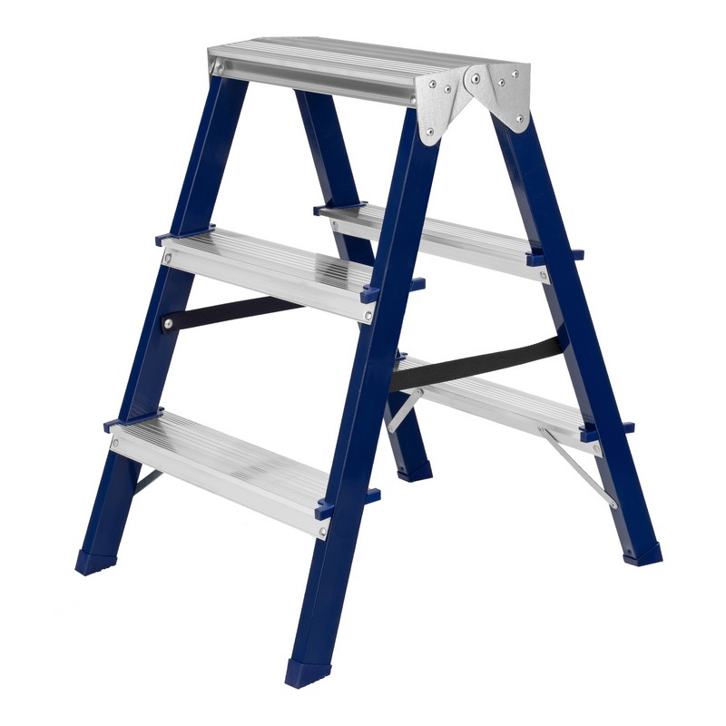 Стремянка стальная 3 ступени двусторонняя