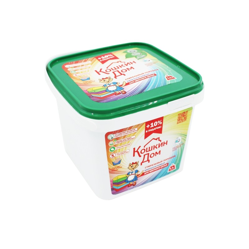 Стиральный порошок биоразлагаемый для всех видов стирки 1,1кг Color Кошкин дом