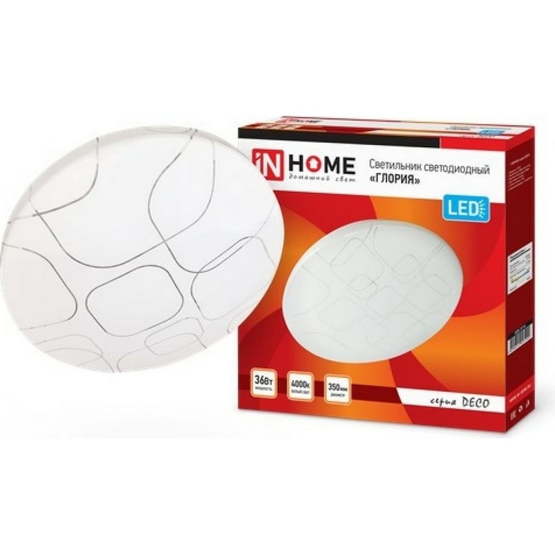 Светильник светодиодный серии DECO ГЛОРИЯ 36вт 4000К 2340лм 350мм IN HOME