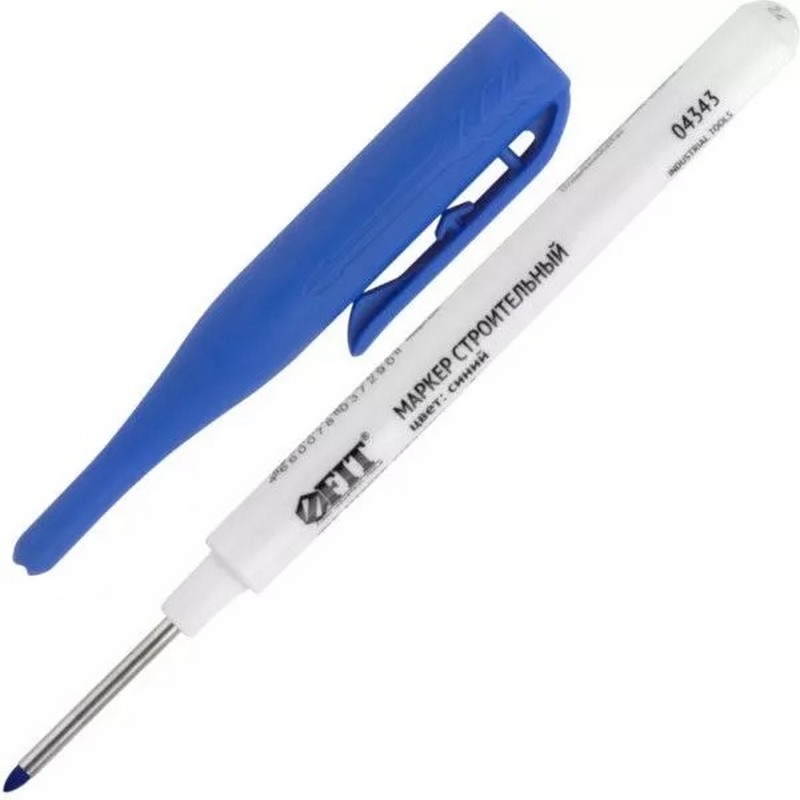 Маркер тонкий удлиненный для труднодоступных мест Синий
