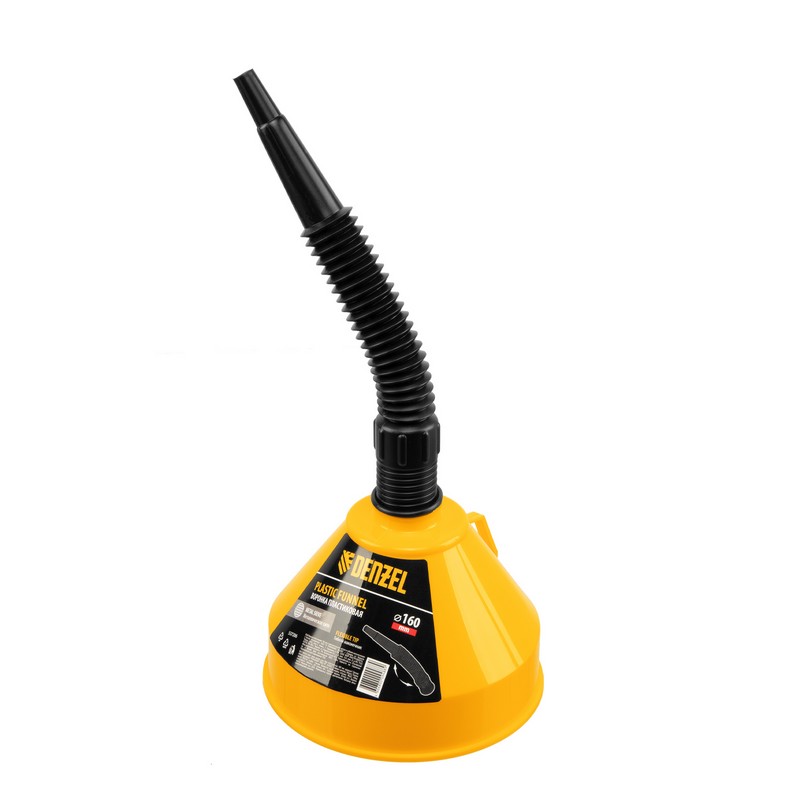 Воронка автомоб. 160мм пластик с метал.сеткой, гибкий наконечник Denzel 537206