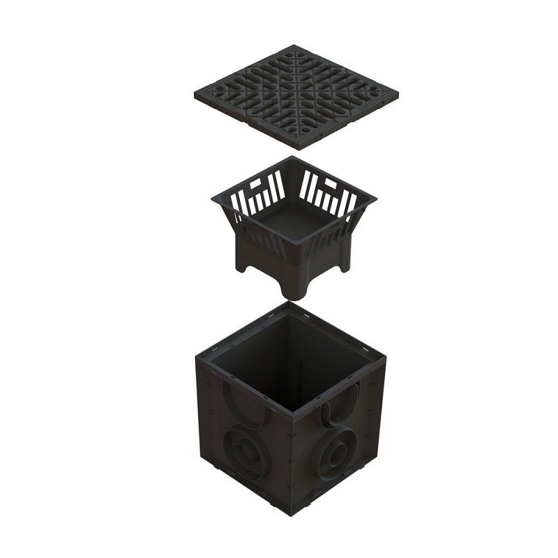 Дождесборник 200*200 с решеткой пластик