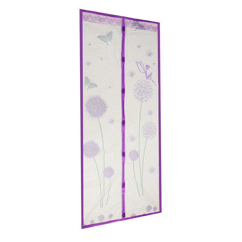 Москитная сетка для дверей 0,9х2,1м на магнитах полиэстер "цветы" INBLOOM 159-012