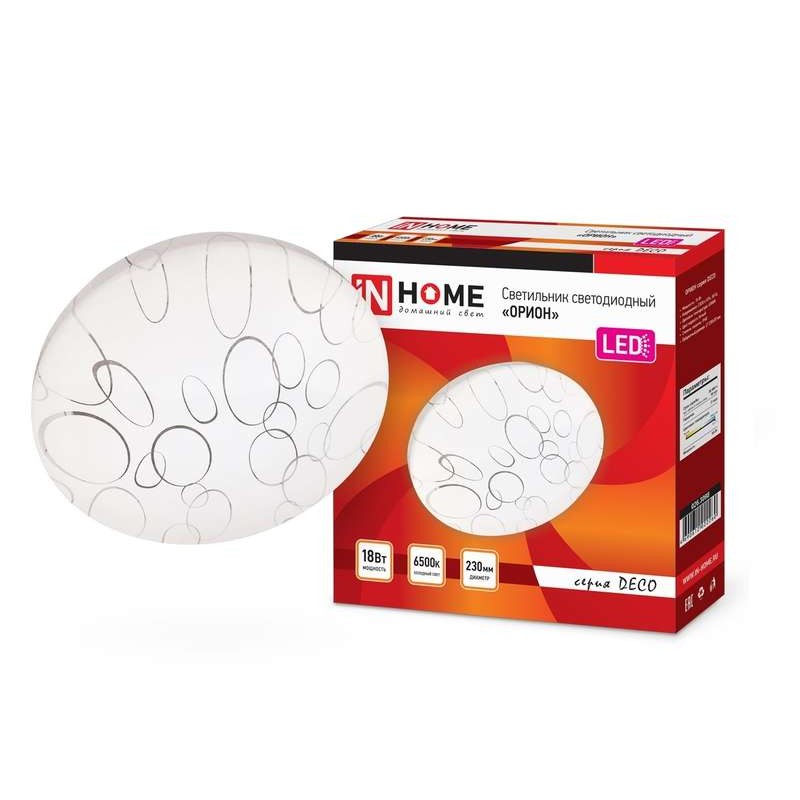 Светильник светодиодный серии DECO ОРИОН 18вт 6500К 1170лм 230мм IN HOME