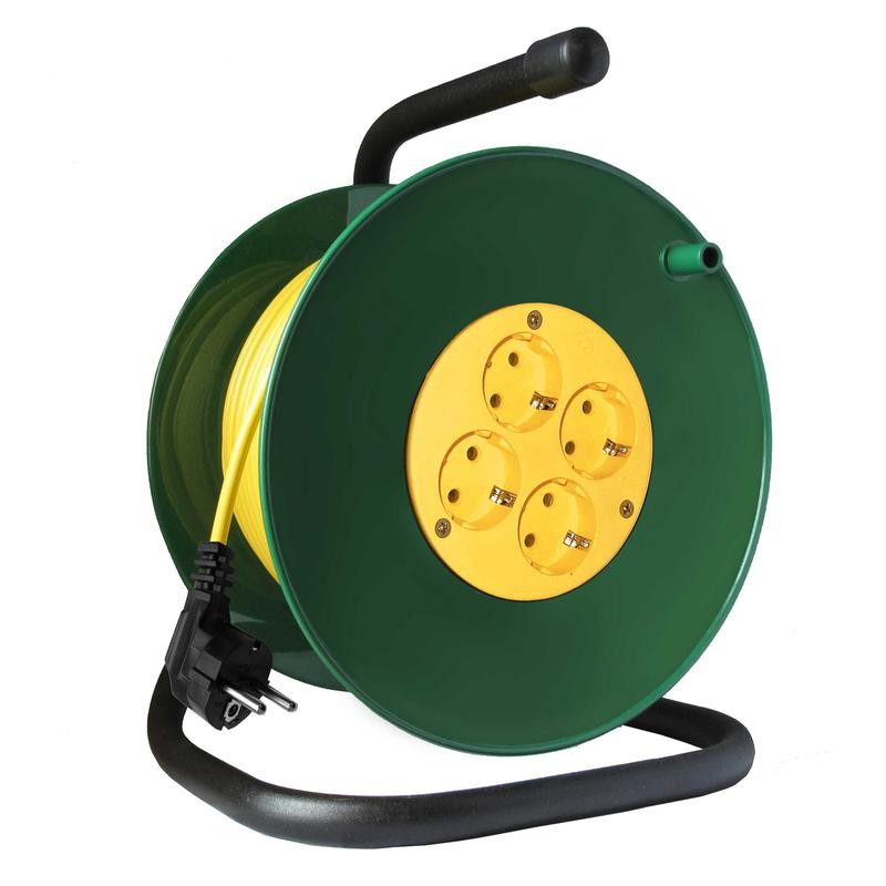 Удлинитель на катушке 4-мест. 40м ПВС 3х1,5 (3500вт) СОЮЗ 481S-3604