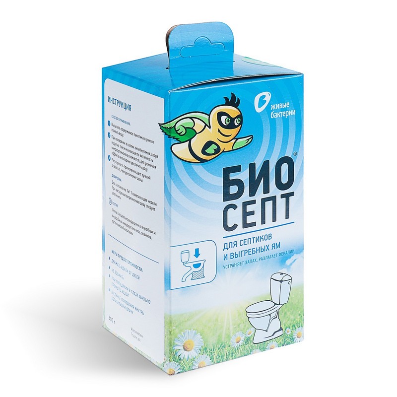 Средство для септиков и выгребных ям Биоактиватор Биосепт 12 доз, 300г, 2920588