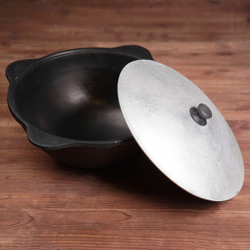 Казан чугунный 10л плоское дно, алюм.крышка 3541373